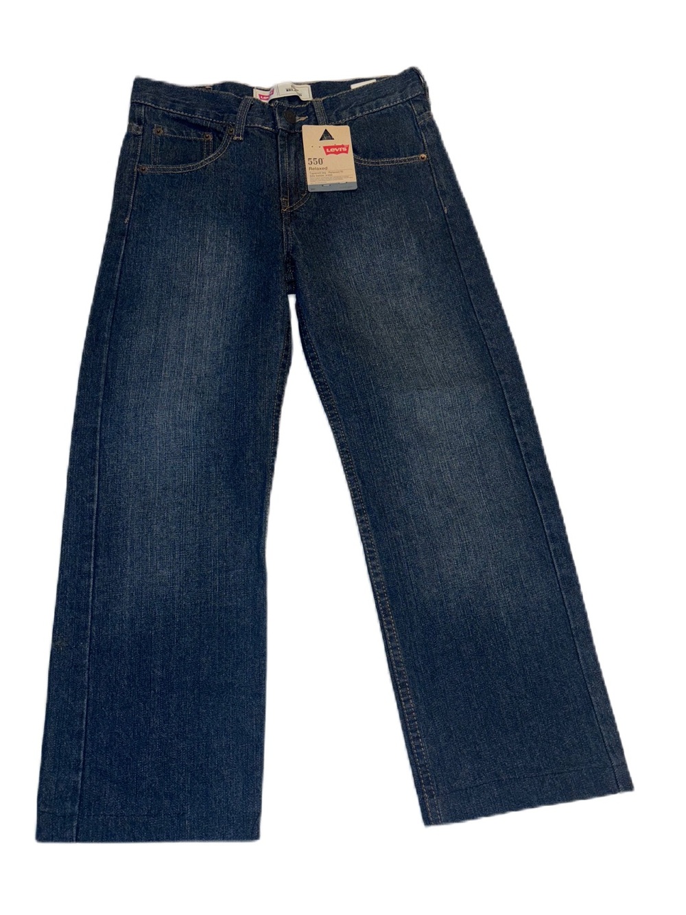 Levi's 550 Boys Dark Blue Wide-Leg Jeans 12 Short 26 x 22.5